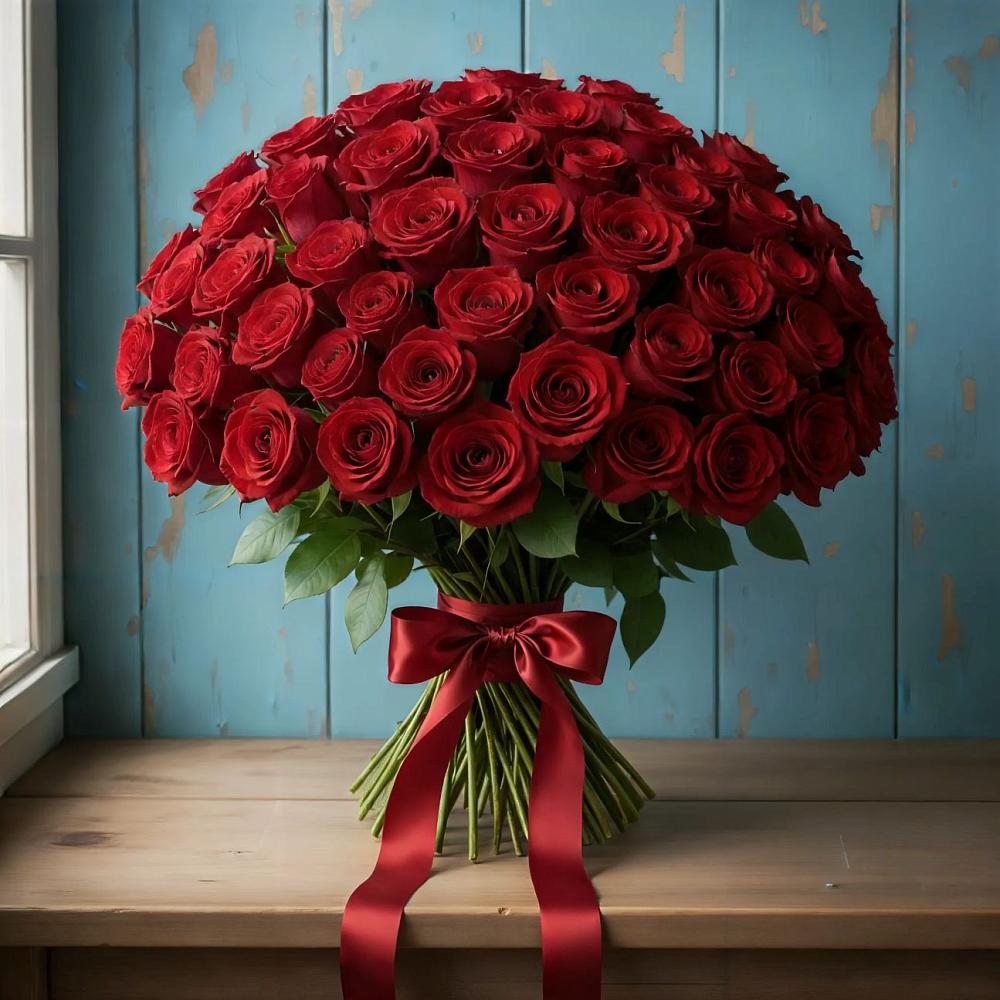 Букет Красные розы Блэк Меджик в Кобралово