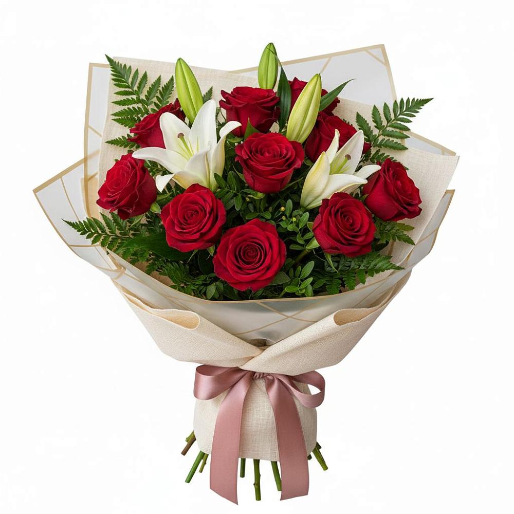 Букет цветов из: Лилии и Розы в Кобралово