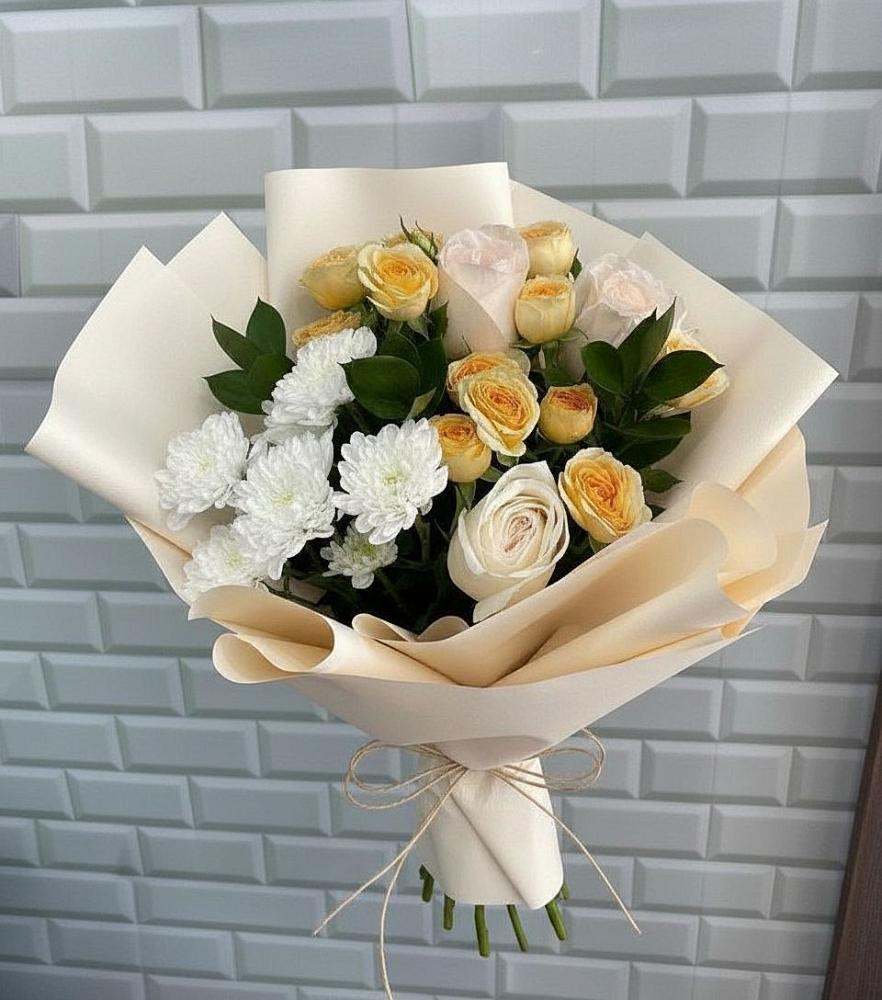 Букет цветов из: Розы и Хризантемы в Кобралово