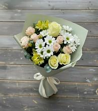 Букет цветов из:  Альстромерии, Розы и Хризантемы в Кобралово