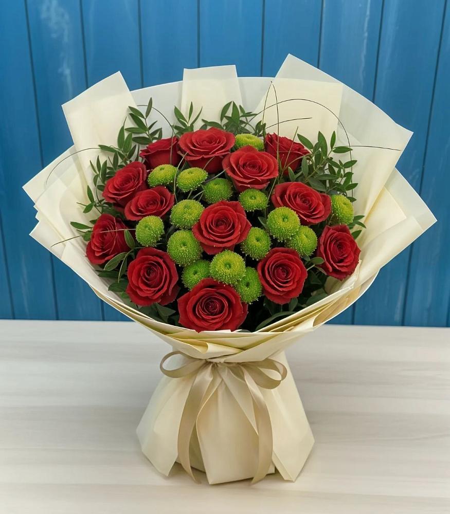 Букет цветов из: Розы и Хризантемы в Кобралово